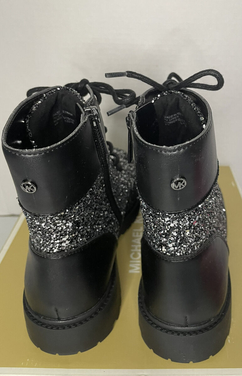 MICHAEL KORS womens Alistair Bootie Chunky glitter combat MICHAEL KORS womens Alistair Bootie Chunky glitter combat