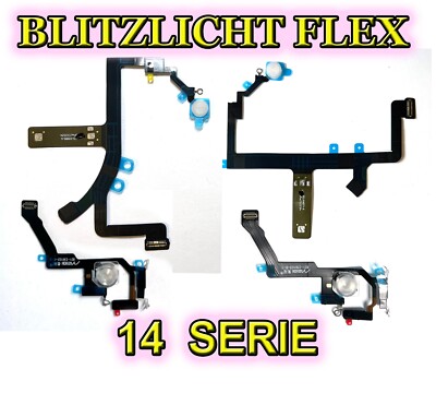 Für iPhone 14 Series Blitz Licht Plus Pro Max Flash Light Mikrophone Flex Kabel