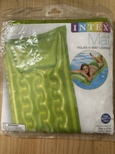 Intex Mat Transparent Mat 72"x27" New in Package Float Pool Lounge Like Green