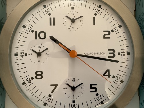 NEW George Nelson Verichron Wall Clock KIrch Timepiece Collection 4 Time Zones - Picture 5 of 5