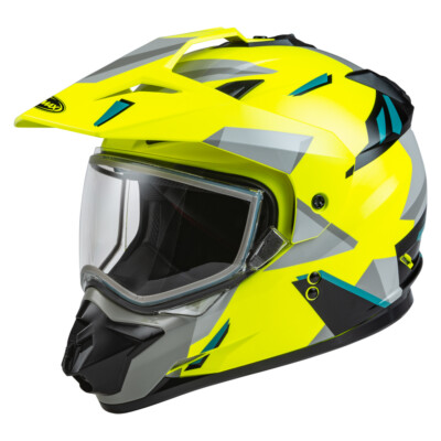 Gmax GM-11S Ripcord Hi-Vis/Gray Adventure Snow Helmet Adult Sizes MD - XL