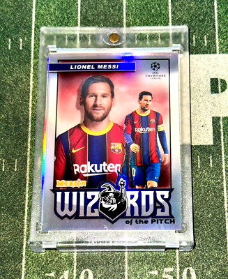 2020-21 Topps Merlin Chrome UCL Lionel Messi Wizards Of The Pitch
