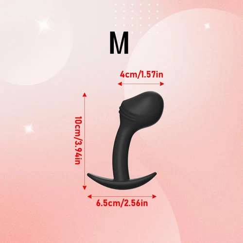 Wearable Anal Plug Silicone Male Prostate Massager Butt Probe Plug S/M/L Dildo - Picture 22 of 25