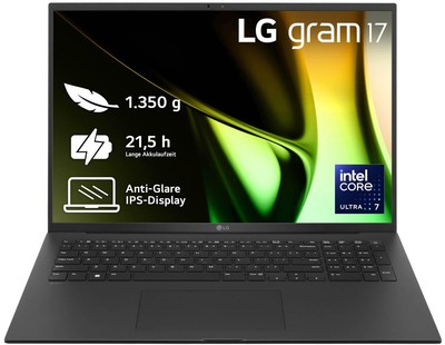LG gram 17'' WQXGA Core Ultra 7 16GB/1TB SSD Win11 Pro schwarz 17Z90S-G.AP78G