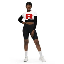 Team Long Sleeve Crop Top Rocket