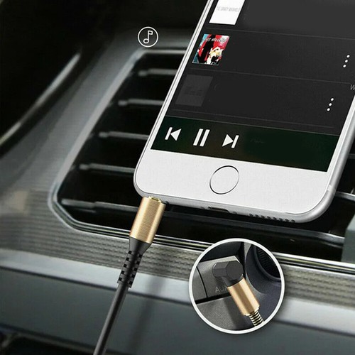 Headphone Cable Cord Jack 3.5mm Male to Male AUX L-Shaped Right Angle - Picture 5 of 16