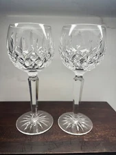 WATERFORD LISMORE WINE HOCK GOBLET 7-1/2" SET OF 2