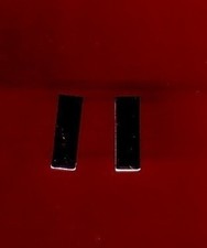 Navy Marine Pair of Lieutenant Silver Bars Rank Insignia 1/2 size USA Made