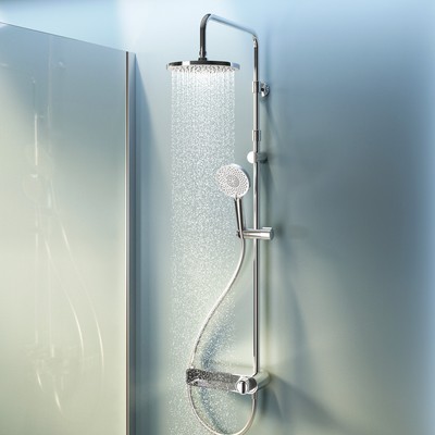 Duschsystem mit Regalmischer Duscharmatur Regendusche Duschset mit Armatur