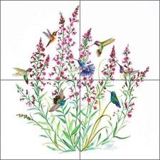 Ceramic Tile Mural Backsplash Libby Hummingbird Bird Art SLA047