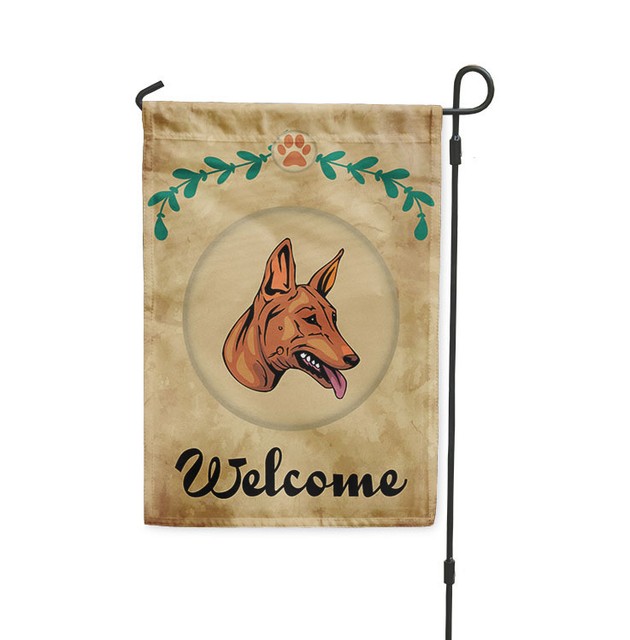 Welcome Pharaoh Hound Dog Yard Patio House Banner Garden Flag W