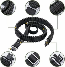 Tactical 550 Paracord Rifle Gun Sling Shotgun Crossbow 2 Point Adjustable Swivel