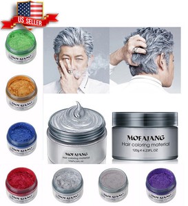 Unisex Diy Hair Color Wax Mud Dye Cream Temporary Modeling White