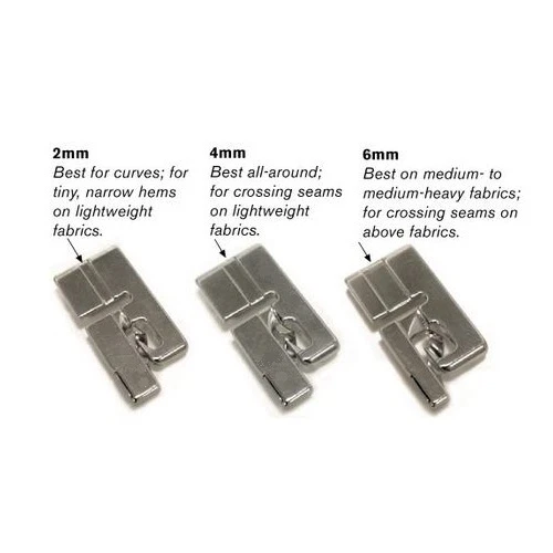 3 Piece Hemmer Foot Set 2mm, 4mm and 6mm for Kenmore Sewing Machine - Image 2 of 2