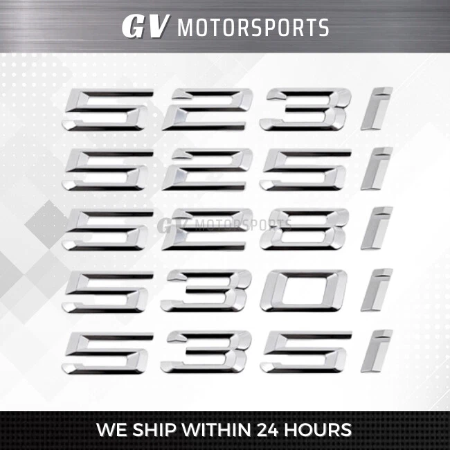 for BMW 5 Series Metal Car Rear Sticker Letter 520i 523i 525i 528i 530i 535i 540 Foto 3 de 4