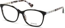 GUESS GU2743 001 Black Havana Plastic Cat Eye Optical Eyeglasses Frame 53-16-140