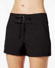  56 La Blanca All Aboard Drawstring Swimsuit Shorts Black Extra Large ejl2825b