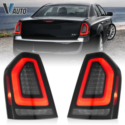 LED Tail Lights For 2011-2014 Chrysler 300 Red Rear Brake Lamps VLAND Assembly