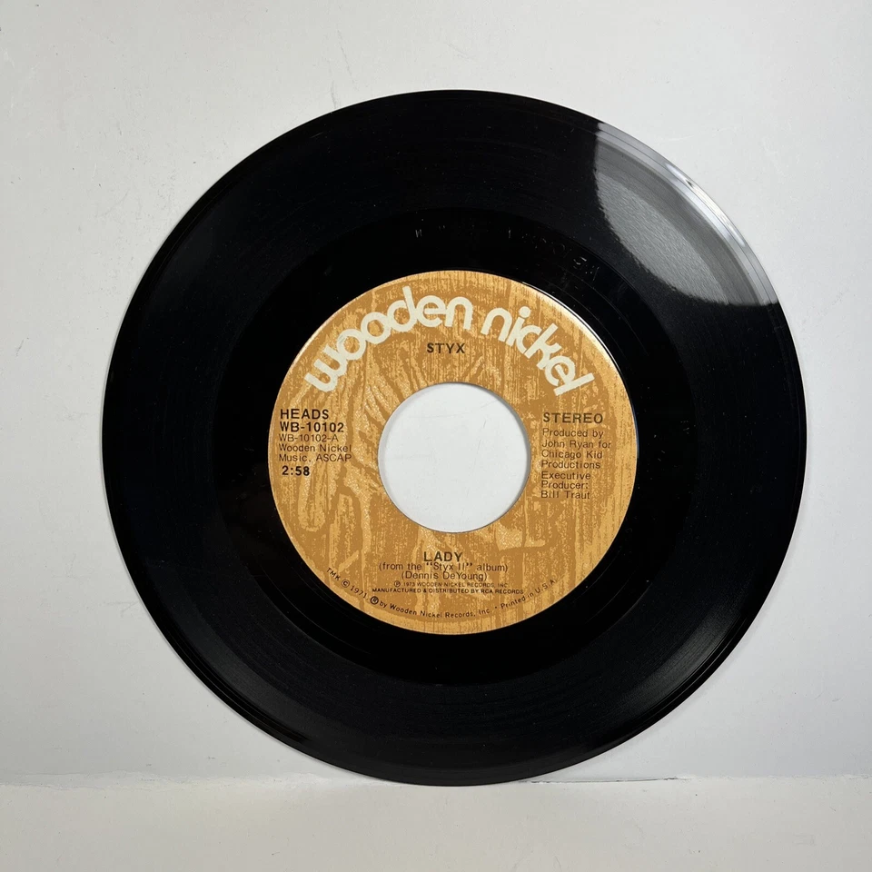 Styx - Lady/Children Of The Land (short Version) 45RPm 7” Record 1973 Original - Image 3 of 4