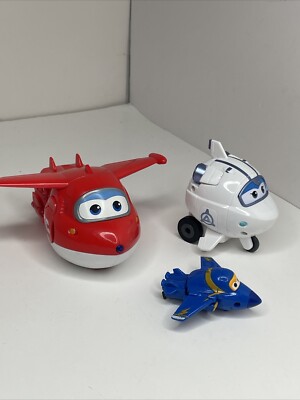 Super Wings Transforming Toy Lot of 3 Jett and Jerome A3