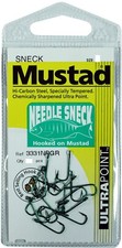 Brand New - Mustad Needle Sneck Weed Fishing Hook 3331NPGR Pre Pack - Choose Siz