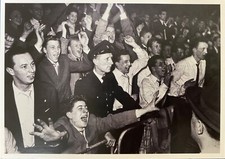 LIONEL HAMPTON CONCERT 1956  - postcard of Audience  Amsterdam - Black & White