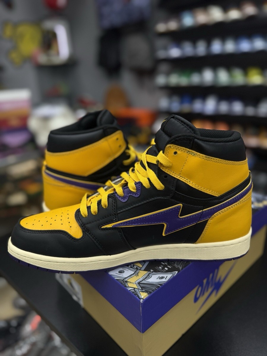 Omi Air Los Angeles Lakers Championship Sneakers‎ Yellow Black Mens Size 9 US Omi Air Los Angeles Lakers Championship Sneakers Yellow  main image 4
