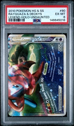 POKEMON HEARTGOLD & SOULSILVER UNDAUNTED #90 RAYQUAZA & DEOXYS LEGEND-HOLO PSA 6