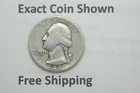 1942 P Washington 90% Silver Quarter No Mint Mark Philadelphia Free Shipping
