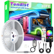 TENDIST 20FT RV Awning LED Light Strip Camper Awning Lights Waterproof Underglow