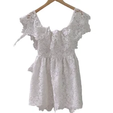 Lovers + Friends Dream Vacay lace off the shoulder dress size XS