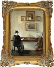 SIKOO 4 x 6 Vintage Picture Frame Antique Ornate Photo Frame Tabletop and Wall H