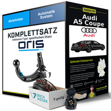 Für AUDI A5 Coupe Typ F53, F5P Anhängerkupplung abnehmbar +eSatz 7pol 16- ABE
