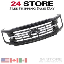 Front Bumper Grille Gloss Black W/Chrome Trims For 2024 2025 Ford F-150 XLT STX