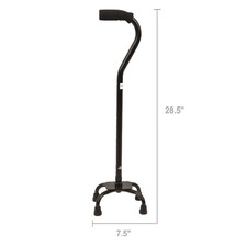 Equate Quad Walking Cane with Small Base Height Adjustable,300 lb Capacity