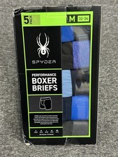 Spyder Men's Performance Boxer Briefs 5-Pack Size M 32-34 Polyester Spandex