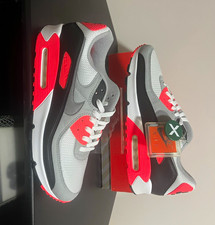 Nike Air Max 90 Infrared 2020 Men's US 13 Gray Black Red Low Top Sneakers