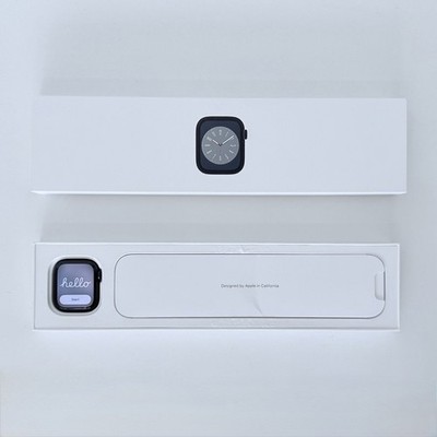 Apple Watch Series 8 41 mm Mitternacht NEU OPEN BOX 100% Health Händler Schwarz