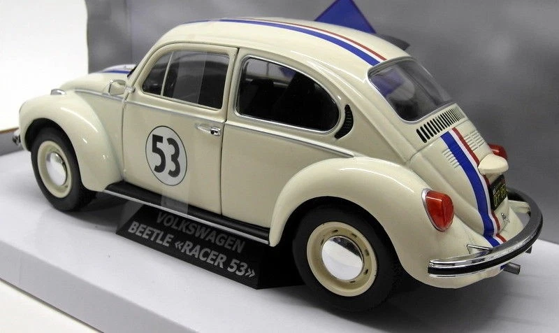Solido 1/18 Scale Diecast - S1800505 VW Beetle Race #53 Herbie White Model Car - Image 3 of 4