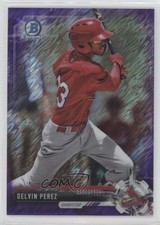 2017 Bowman Chrome Prospects Purple Shimmer Refractor Delvin Perez #BCP194 0c6