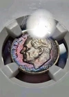 1957 TONED Roosevelt Dime NGC MS 66 Toning Silver Coin - Blueberry + Luster 🫐