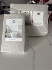 Hotel Collection Linen Natural King Duvet Cover Two King Pillowcases. New