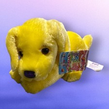    Vintage RARE 1995 Lisa Frank Casey the Dog Plush w/ Original Tags   Yellow