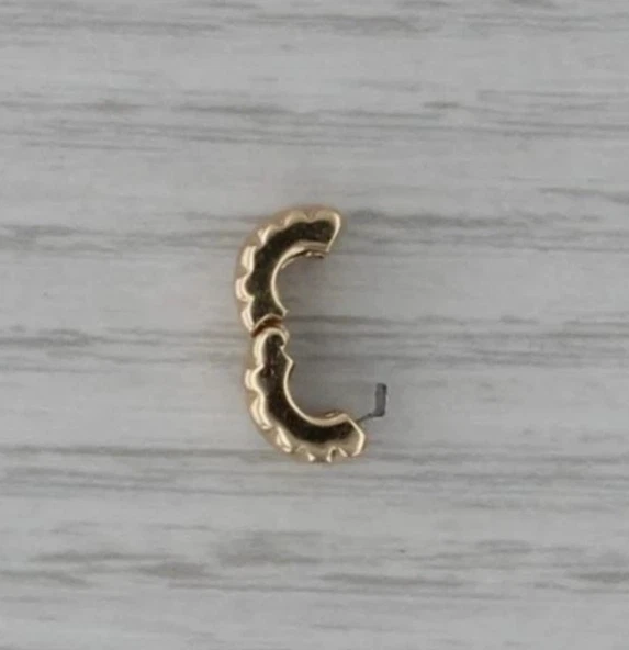 PANDORA ALE 585 14K GOLD BEVELED CLIP SPACER BEAD CHARM 2 g 750256 LN - Image 3 of 4