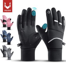 Winter Gloves Touchscreen Waterproof Anti-Slip Grip Thermal Gloves for Men Women