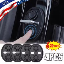 4pcs Silicone Car Auto Door Lock Cover Door Latch Protection Black
