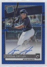 2020 Panini Donruss Optic Blue Mojo Prizm 29/99 Tyrone Taylor #RRS-TT Auto 0l1