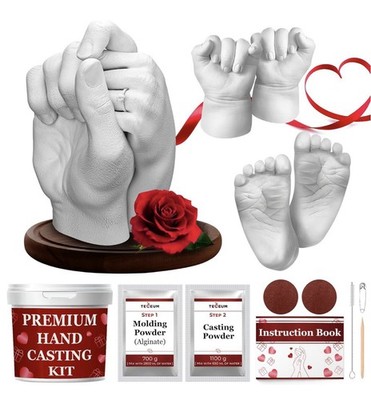 TECEUM Hand Casting Kit Mold DIY Gift Couples Anniversary Wedding Baby Family