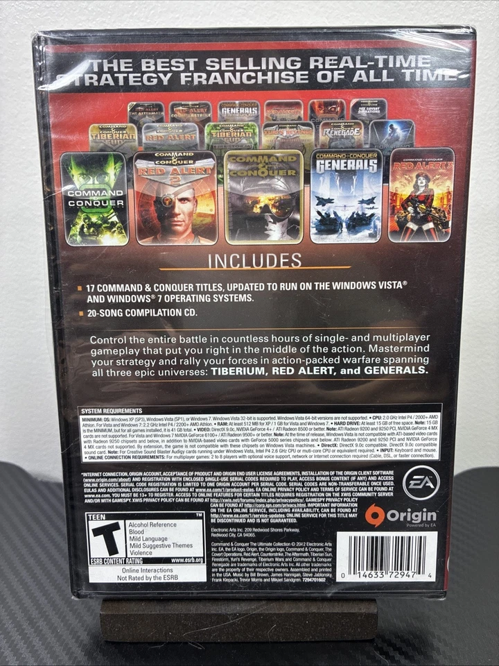 NEW/SEALED Command & Conquer: Ultimate Collection (17 Games) for PC w/Soundtrack - Image 2 of 4