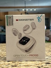 Monster Open Touch Pro100 Bluetooth Wireless Ear-Hook Earbuds White